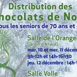 Affiche distribution chocolats seniors