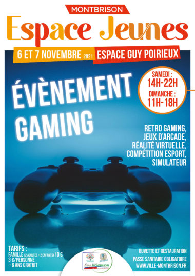 affiche gaming Espace Jeunes Montbrison