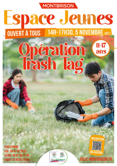 Affiche Trash tag Espace Jeunes